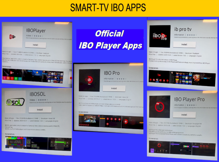 IBO Player official Smart TV apps.